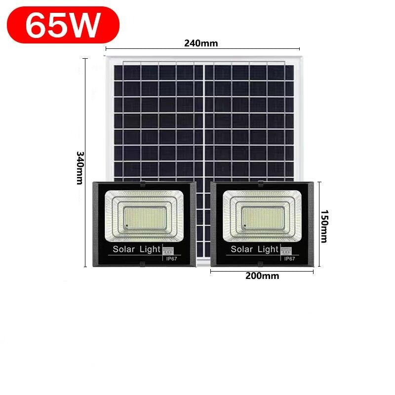 Projecteur solaire Double faisceau large 65 W (Télécommande)