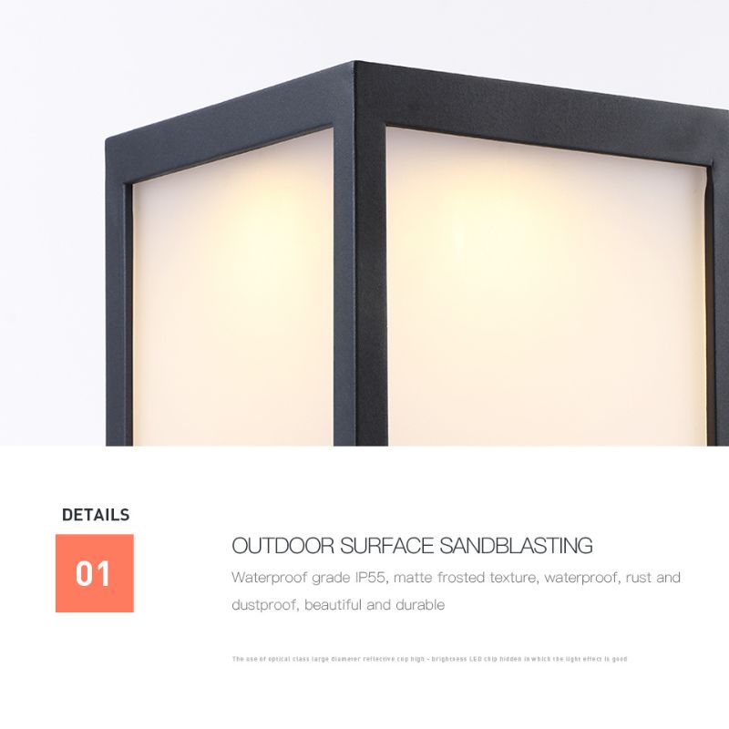 eclairage Exterieur Solaire de Qualite Cube 30 cm