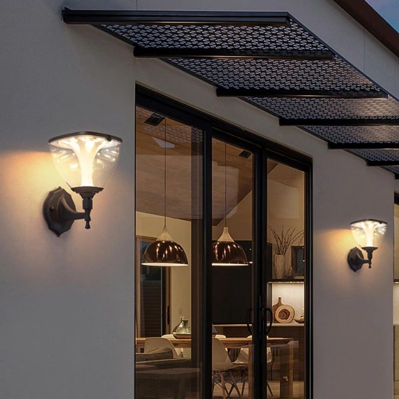 Lampe solaire design Lampadaire extérieur de luxe en Alu
