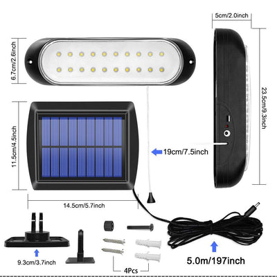 Lampe solaire murale 20 led