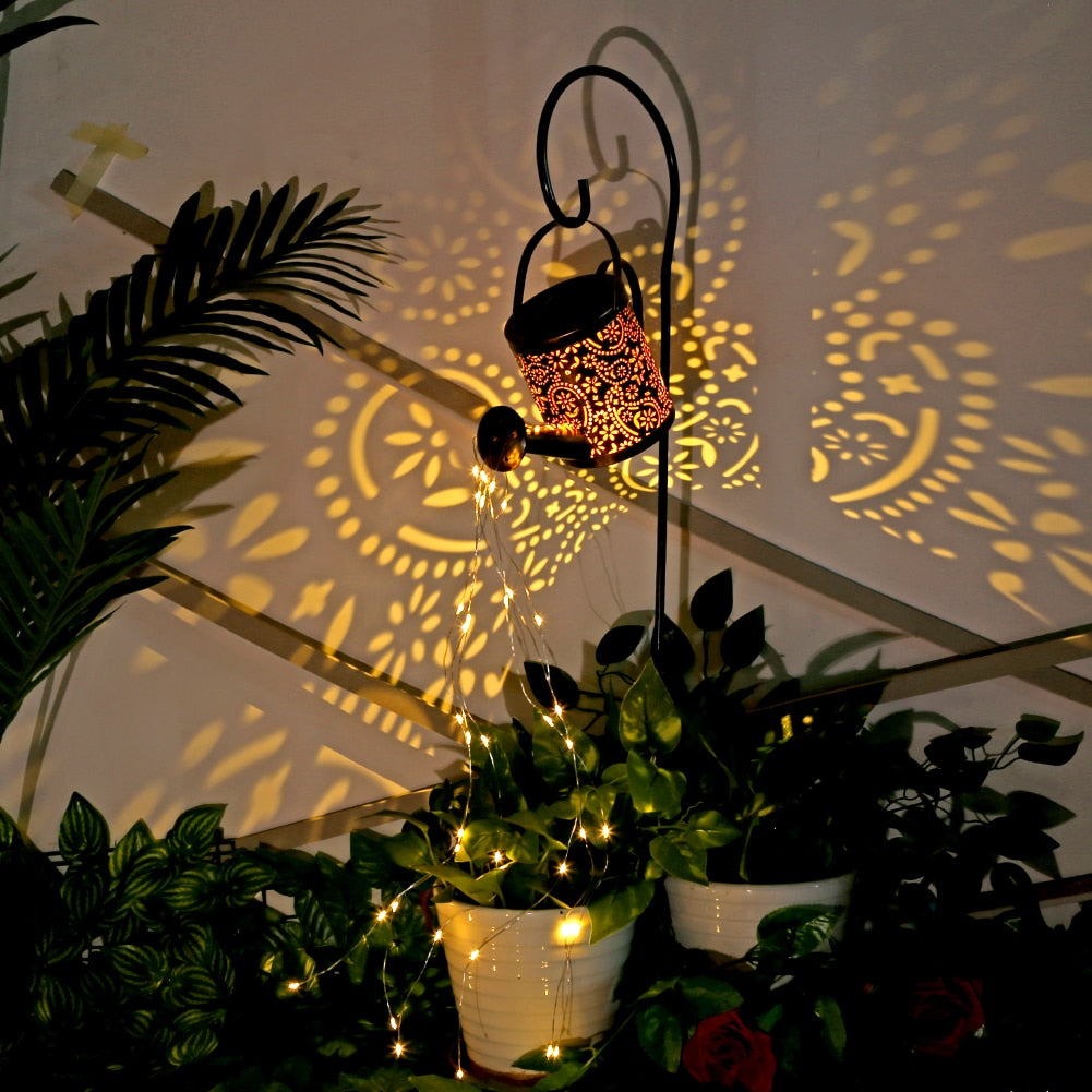 Arrosoir lumineux solaire Jardin motif automne