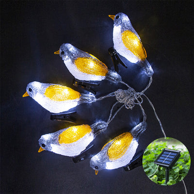 Guirlande oiseau solaire