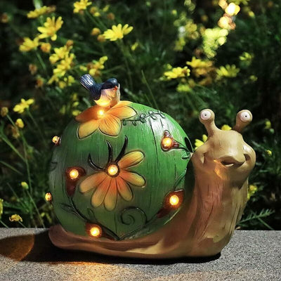 Animaux solaire exterieur Hibou Escargot Tortue