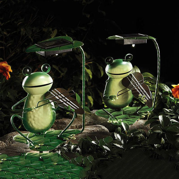 Grenouille Décorative Solaire Avec LED - Décoration De Jardin Lumineuse Pour Intérieur Et Extérieur - 9