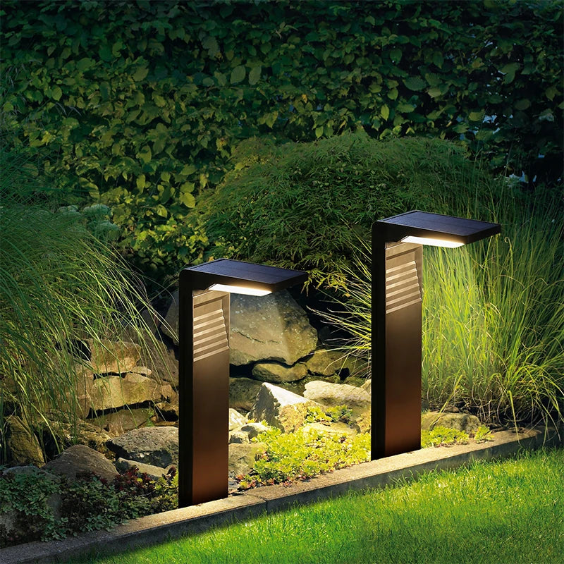 Lampe solaire design jardin double luminosité