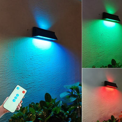 LED Exterieur Jardin Applique Murale avec Télécommande Dimmable