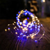 Guirlande LED Solaire Exterieur bleu blanc chaud