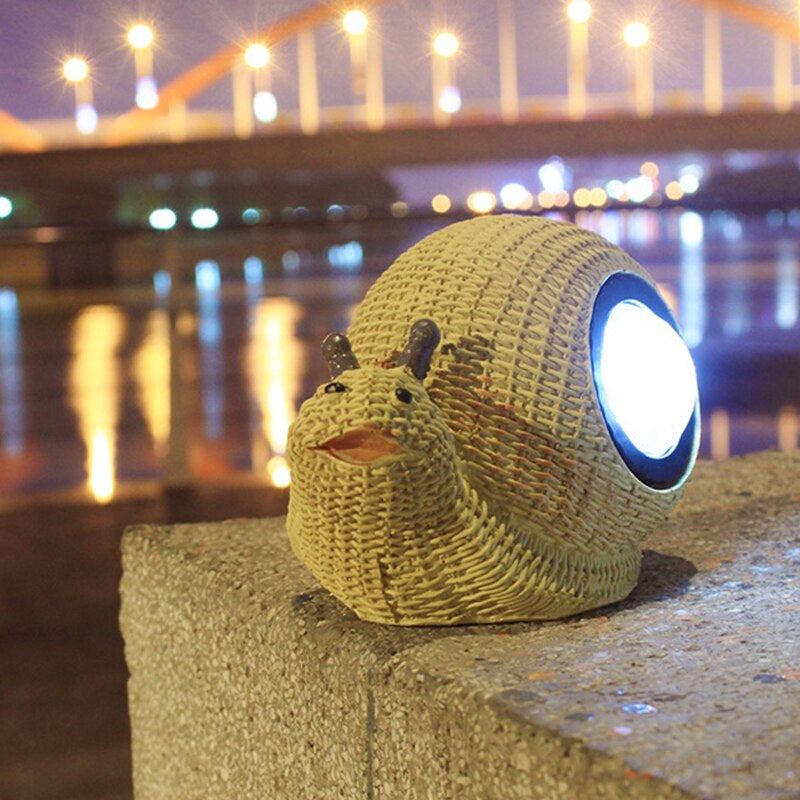 Lampe Solaire Escargot Décorative LED 800mAh Jardin