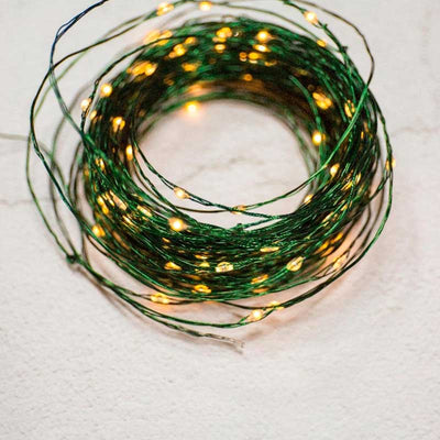 Guirlande Solaire Fil de Cuivre Vert (100/200 LED)