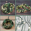 Guirlande Solaire Fil de Cuivre Vert (100/200 LED)