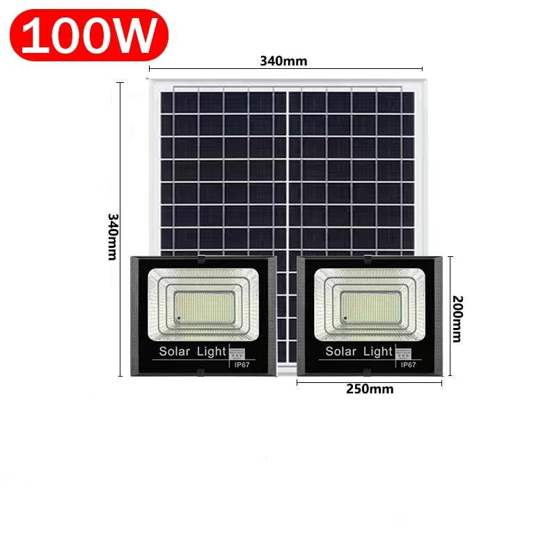 Projecteur solaire Double faisceau large 100 W (Télécommande)