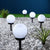 Boule solaire jardin Blanche "White Ball" (8 PCS)