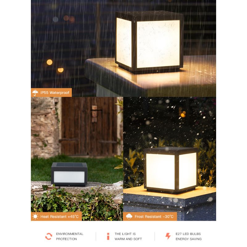 Applique murale extérieure LED solaire cube • Livraison offerte – Mon  Applique