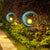 Lampe solaire jardin "Lune bleue étoilée"