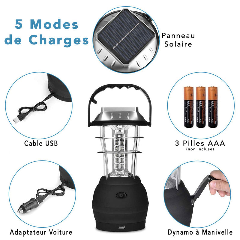 Lampe Torche Solaire Dynamo - lampe solaire nomade