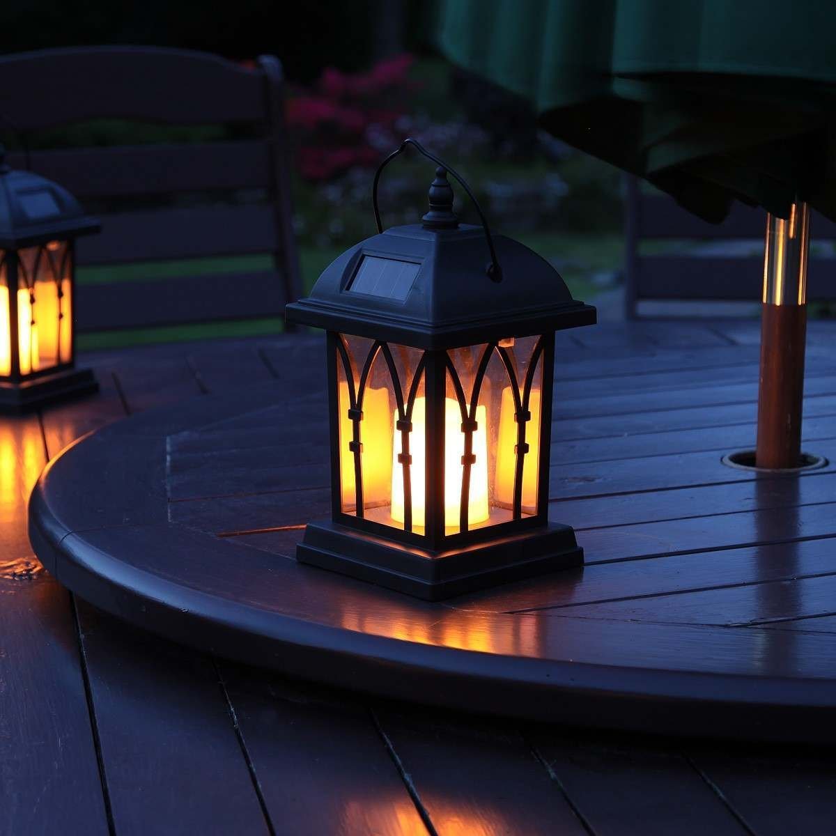 Suspension solaire à LED blanc chaud Ø13 x H 21 cm : Torches, lanternes et  bougies LUMINEO mobilier - botanic®