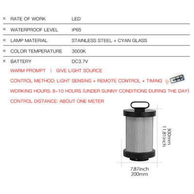 Lampe solaire inox design