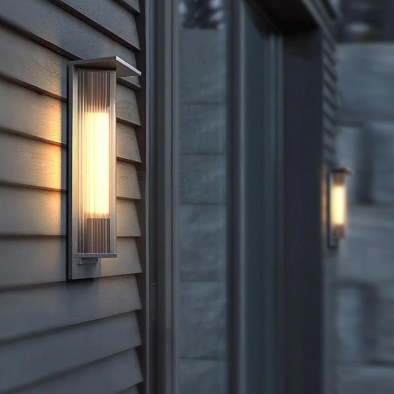 Lampe solaire design Applique de luxe pour terrasse (Alu)