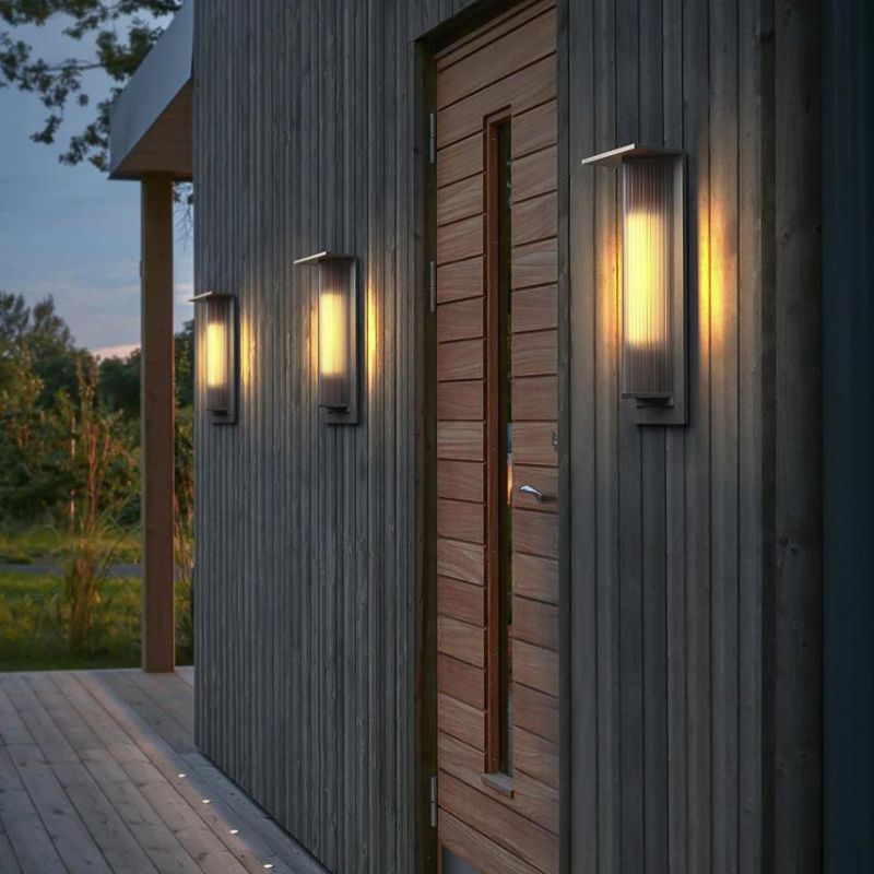 Lampe solaire design Applique de luxe pour terrasse (Alu)