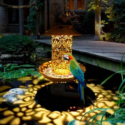 Mangeoire à oiseaux solaire suspendue en métal, usage extérieur pour les  touristes, alimentation et arrosage, lumière décorative pour cour et  jardin, 62 lumières - AliExpress