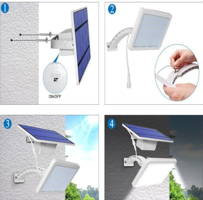 Lampe solaire murale 48 led