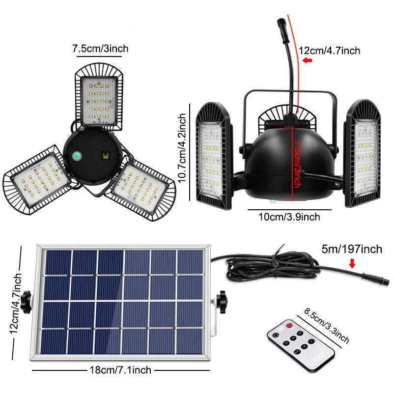 Lampe Solaire Extérieur [256 LED], Lumiere Solaire Exterieur avec Détecteur  de Mouvement,3 Modes Spot Solaire Exterieur,Câble de 5M