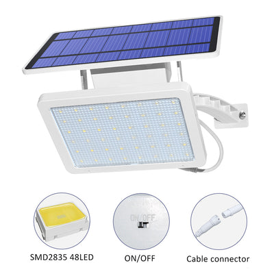 Lampe solaire murale 48 led