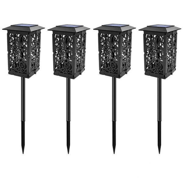 Balise Solaire de Jardin LED Extérieure Lot de 4