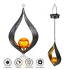 Lanterne solaire métal noir à suspendre waterproof
