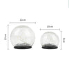 lampe solaire boule verre craquelé