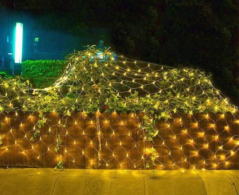 Guirlande rideau exterieure Noel solaire