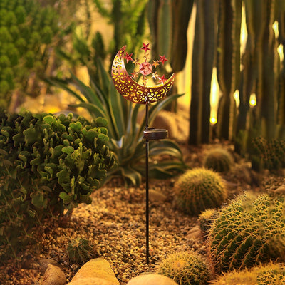 Lampe solaire avec piquet etoile lune
