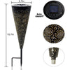 Lampe Solaire Piquet Acier Inoxydable noir