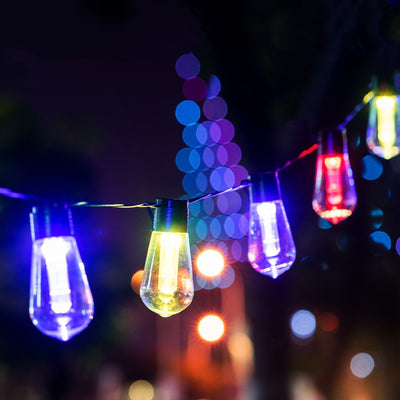 Ampoules Guirlande LED Solaires multicolor jardin