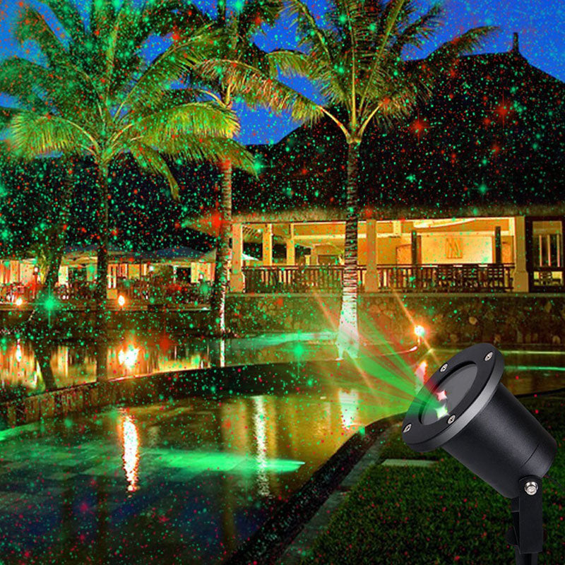 Déplacement Plein Ciel Étoile Projecteur Laser Paysage Éclairage Rouge &  Vert Fête de Noël Led Scène Lumière Extérieure Jardin Pelouse Lampe Laser 