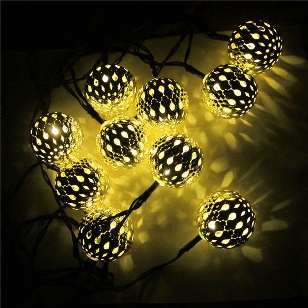 Guirlande lumineuse marocaine, lampes solaires pour extérieur, ffde