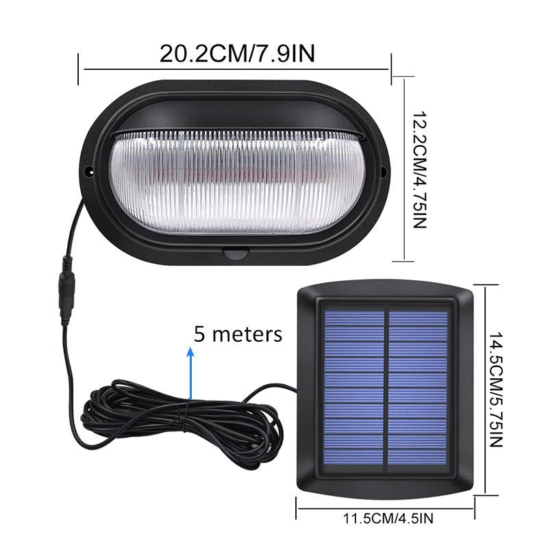 Lampe solaire jardin Murale noire 10 LED