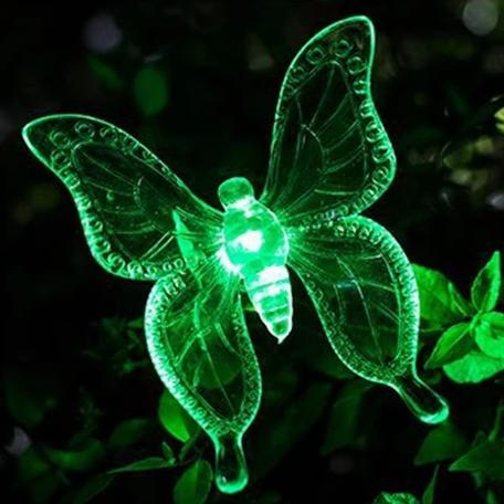 Lumières Solaires Papillon LED - Déco Jardin Extérieur | Auto-alimenté, 8h Autonomie