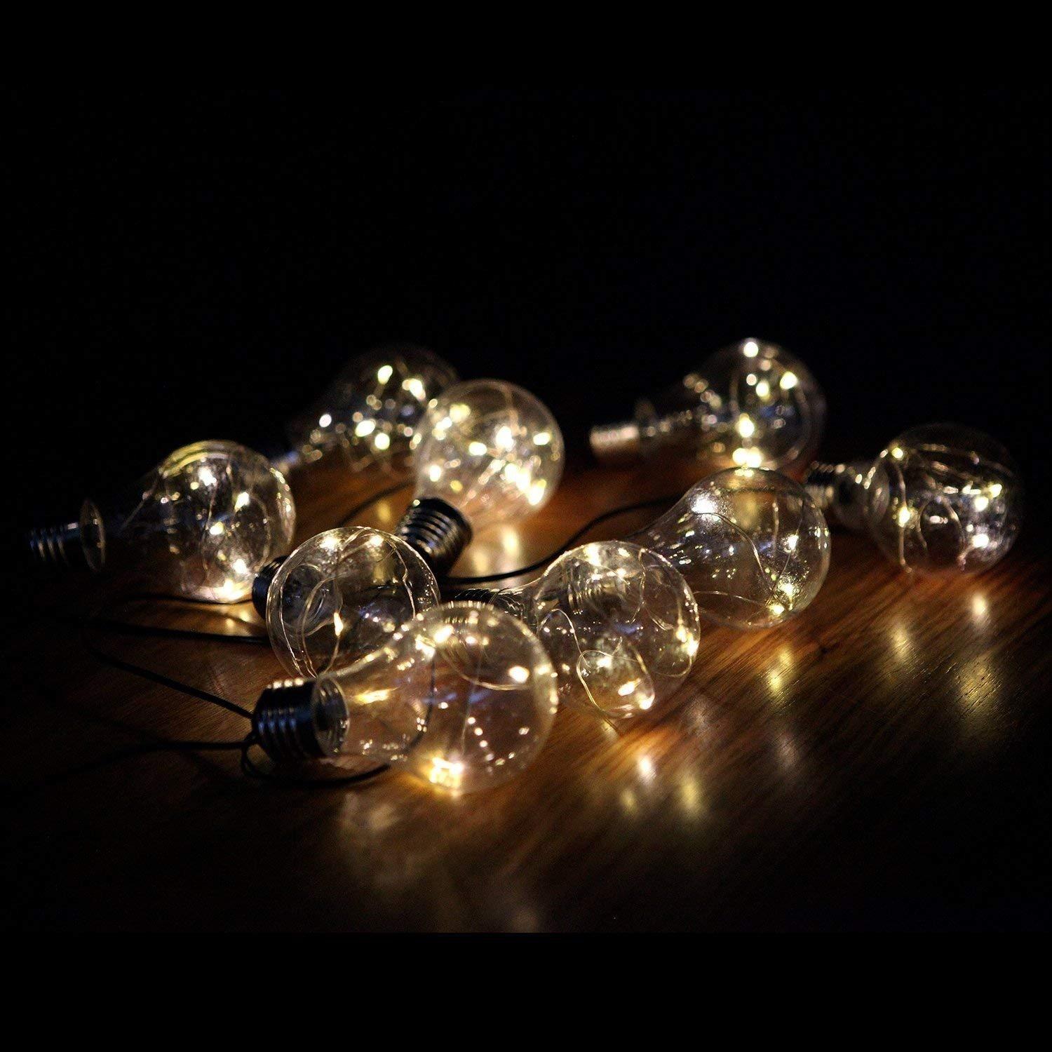 Guirlande Solaire Ampoule Claire Festons
